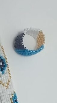 Pulsera Y Anillo Negro Azul Dorado Y Blanco Ojo Con Borla Y Metal 2 E1763251627657