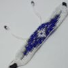 Pulsera blanca azul blanca y negra sencilla 1