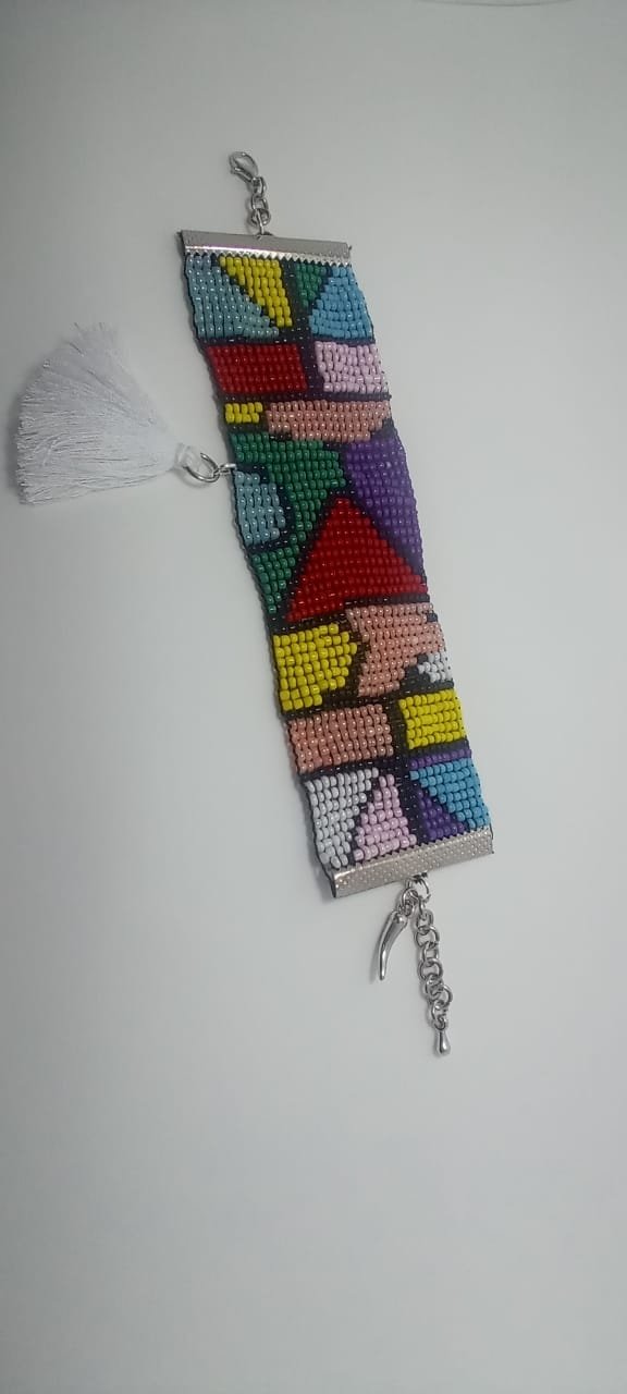 Pulsera Miyuki “Arcoíris Chic” Pulsera multicolor y metal 4